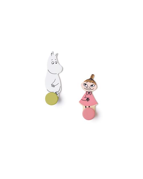 Kid's Concept Moomin Små Kroge I 2 Sæt Multi  Multi One Size  Hvid  One Size  unisex