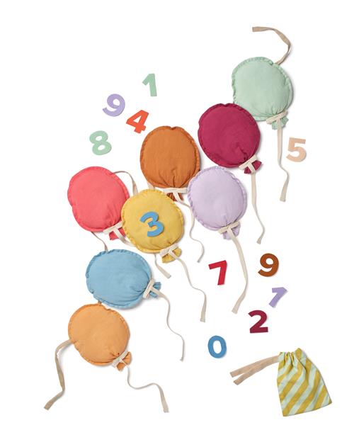 Kid's Concept Fødselsdagsguirlande Ballon Multi  Multi One Size  Beige  One Size  unisex