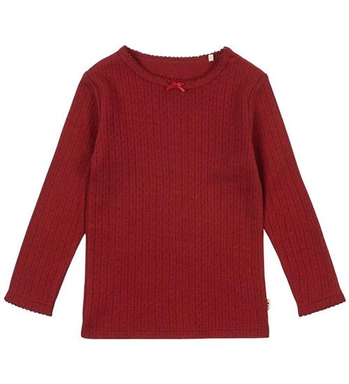 Konges Sløjd Bluse - Minnie - Red Dahlia m. Hulmønster