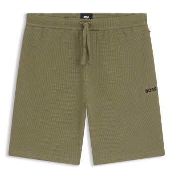 BOSS Waffle Nightwear Shorts Lysegrøn X-Large Herre