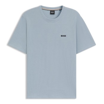 BOSS Waffle T Shirt Lyseblå XX-Large Herre