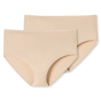 Schiesser Trusser 2P 95-5 Organic Cotton Midi Briefs Beige bomuld Large Dame
