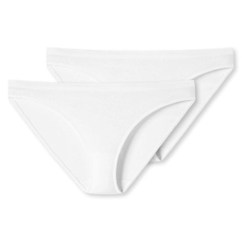 Schiesser Trusser 2P 95-5 Organic Cotton Mini Briefs Hvid bomuld XX-Large Dame