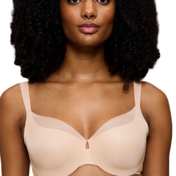 Triumph Bh BMU Illusion Curve Minimizer Bra Beige C 80 Dame
