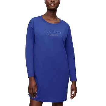 Triumph Long Sleeve Nightdress Mørkblå bomuld 46 Dame