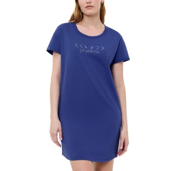 Triumph Nightdress Short Sleeve Mørkblå bomuld 46 Dame