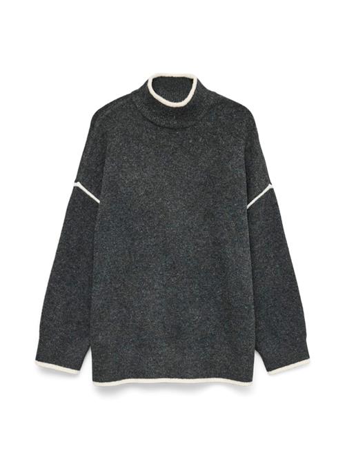 Vero Moda Tall Pullover 'VMFAN'  antracit / hvid