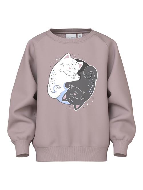 NAME IT Sweatshirt 'NMFVENUS'  lyseblå / mørkegrå / lysviolet / hvid