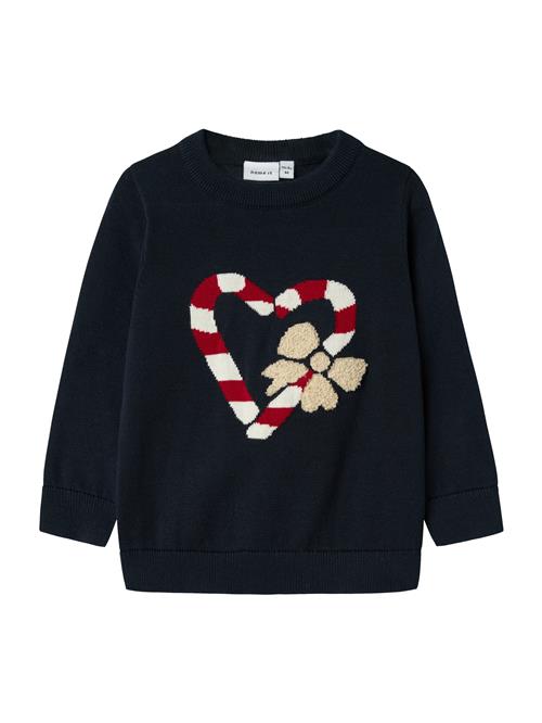 NAME IT Pullover 'NMFREAMO'  beige / navy / carminrød / offwhite