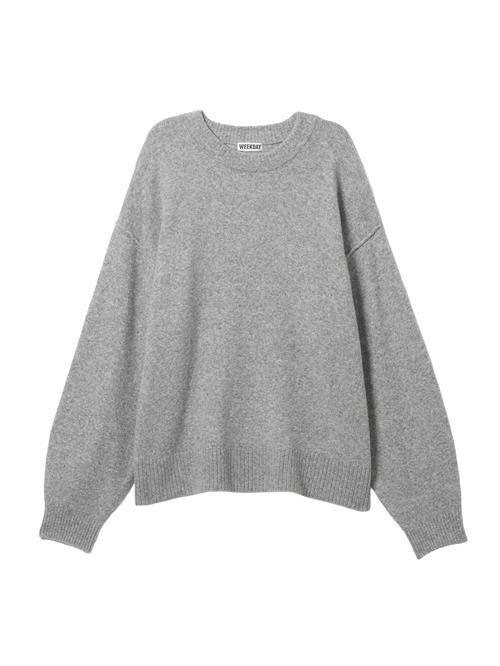 WEEKDAY Pullover 'Funda'  grå-meleret