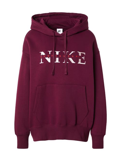 Nike Sportswear Sweatshirt 'PHNX FLC'  rød / vinrød / hvid