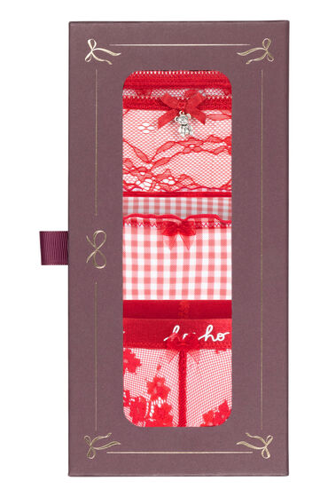 Hunkemöller Julegavesæt G-streng Rød