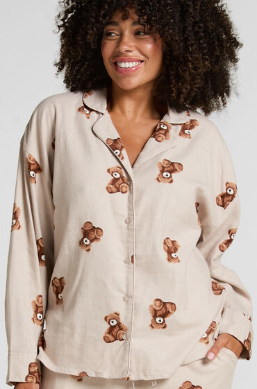 Hunkemöller Jakke Flannel Twill Bear Beige