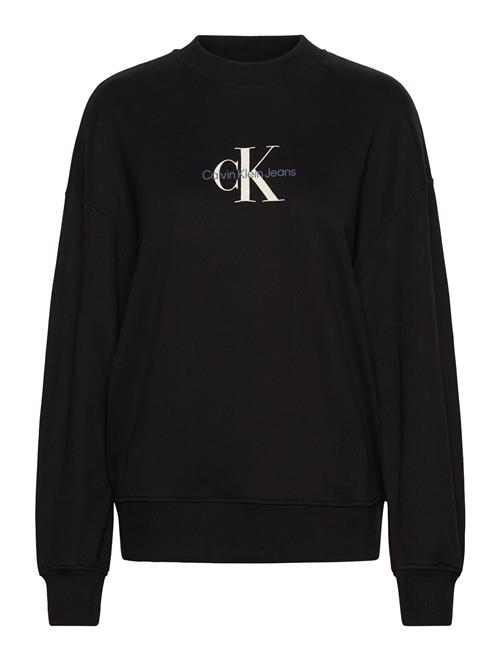 Textured Monologo Crewneck Calvin Klein Jeans Black