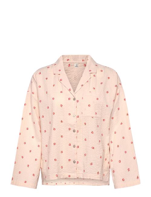 Pyjamasskjorte I Seersucker Lindex Pink
