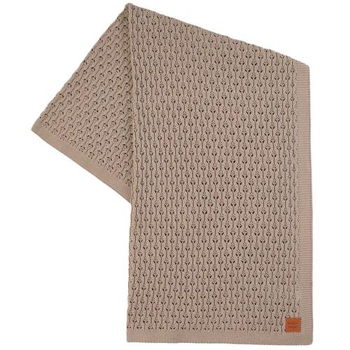 Buddy & Hope Strikket Tæppe Taupe One Size      unisex
