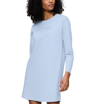 Triumph Long Sleeve Nightdress Lyseblå bomuld 44 Dame