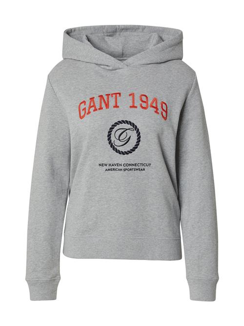 GANT Sweatshirt  grå-meleret / knaldrød / sort
