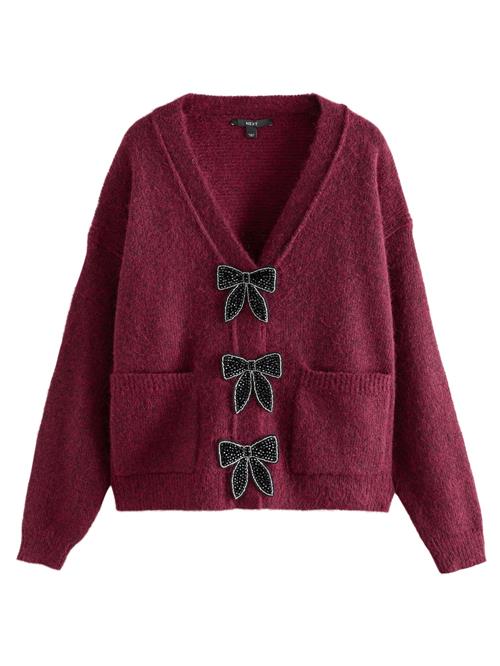Next Cardigan  vinrød / sort / sølv