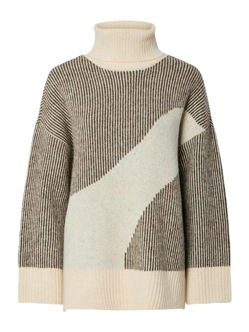 PIECES Pullover 'PCLINNA'  creme / mørkebrun
