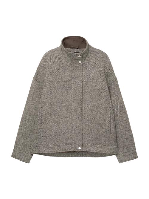 Pull&Bear Overgangsjakke  mørkegrå / hvid