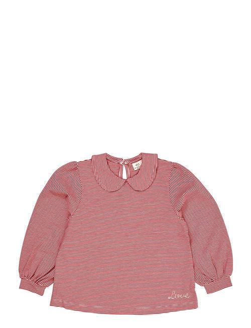 Striped Blouse W. Collar Ls Copenhagen Colors Red