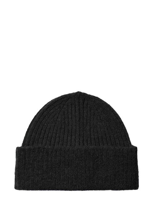 Slflulu Wool Blend Knit Beanie Noos Selected Black