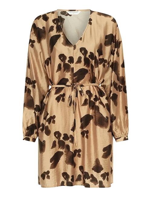 Mschnilla Romina Short Dress Aop MSCH Copenhagen Beige