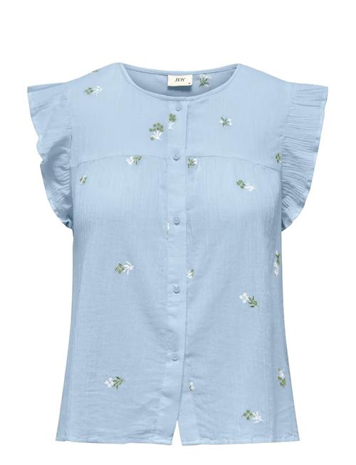 Se Jdyalba S/L Frill Shirt Wvn Exp JDY Blue ved Booztlet