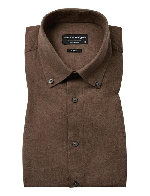 Bs Faruk Casual Modern Fit Shirt Bruun & Stengade Brown