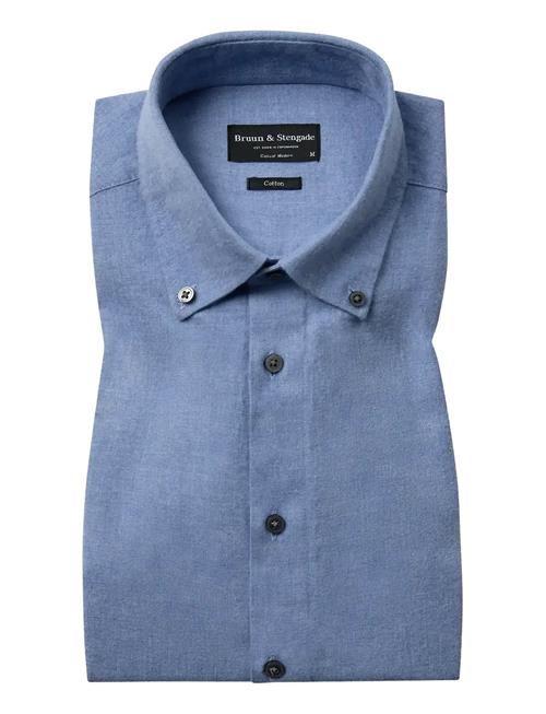 Bs Faruk Casual Modern Fit Shirt Bruun & Stengade Blue