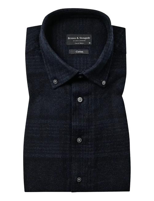 Bs Akhlaq Casual Modern Fit Shirt Bruun & Stengade Navy