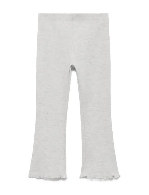 Ribbed Flared Leggings Mango Grey