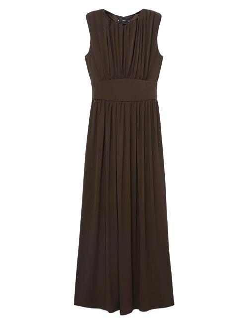Ruched Long Dress Mango Brown