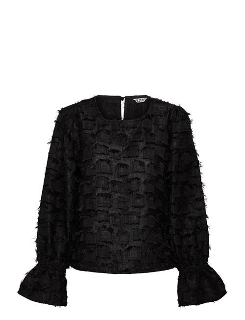 Objdaria Re L/S O-Neck Top 140 Object Black