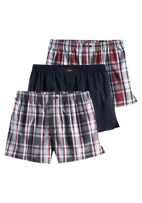 H.I.S Boksershorts  grå / rød / sort / hvid