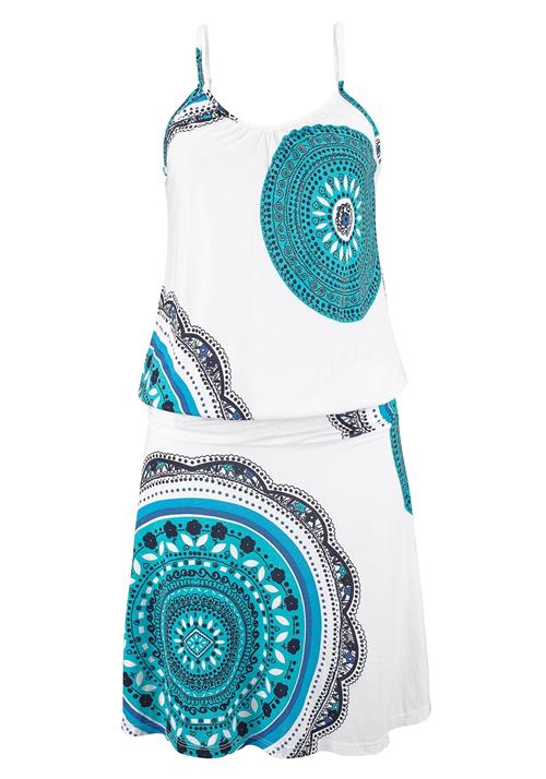 BEACH TIME Strandkjole  marin / turkis / hvid