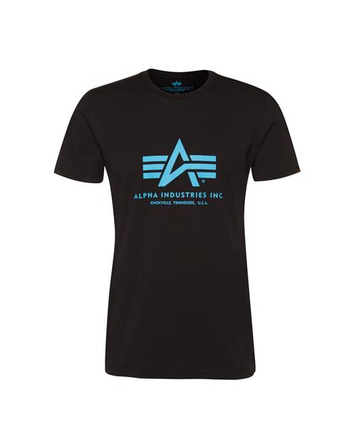 Se ALPHA INDUSTRIES Bluser & t-shirts  lyseblå / sort hos About You