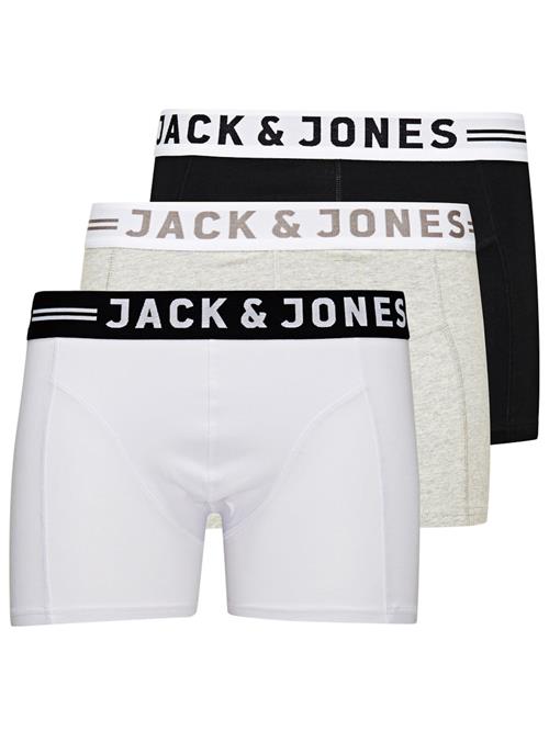 JACK & JONES Boksershorts 'Sense'  grå-meleret / sort / hvid