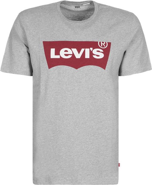 LEVI'S ® Bluser & t-shirts 'Graphic Set-In Neck Tee'  grå-meleret / kirsebærsrød / hvid