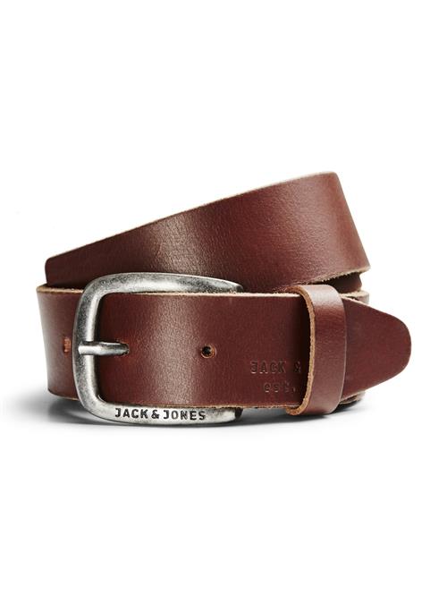 JACK & JONES Bælte 'JJIPaul'  brun / sølv