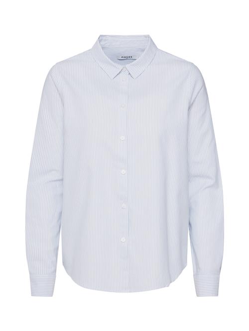 PIECES Bluse 'Irena'  blå / hvid