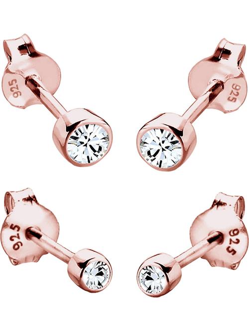 ELLI Øreringe 'Kristall'  rosa guld