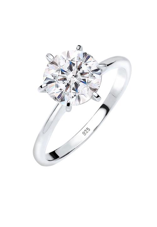 Se ELLI Ring 'Kristall'  sølv / transparent hos About You