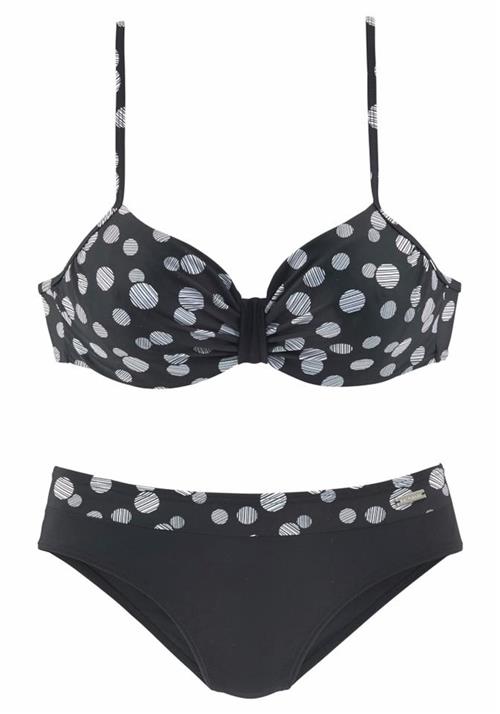 LASCANA Bikini 'Wire Glue'  sort / hvid