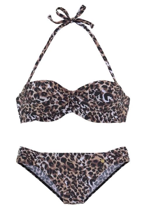 LASCANA Bikini  brun / sort / naturhvid