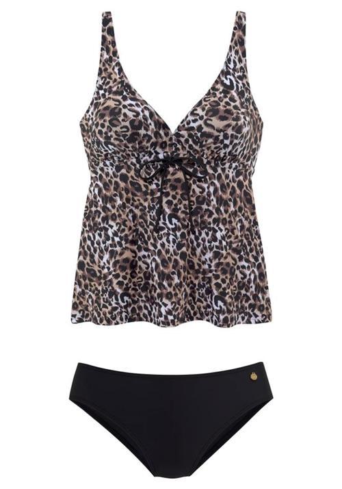 LASCANA Tankini  brun / sort / hvid