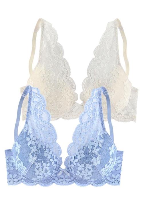 Se PETITE FLEUR BH  creme / himmelblå hos About You