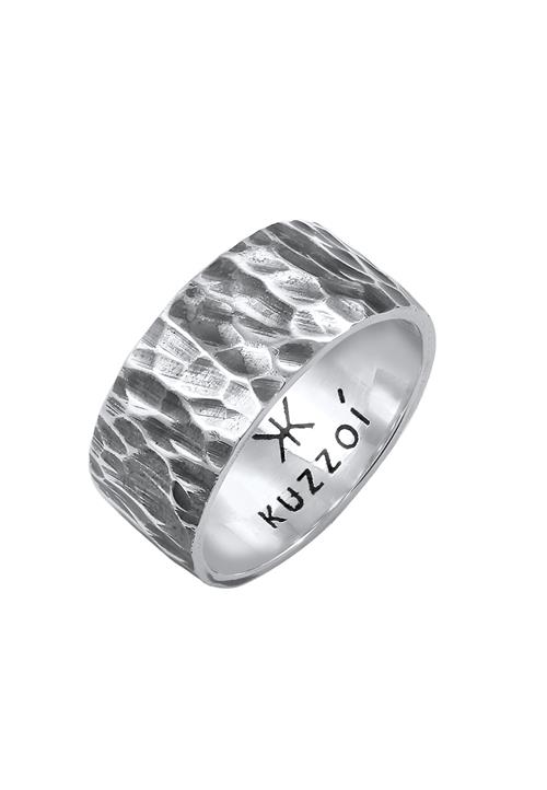 KUZZOI Ring  sort / sølv