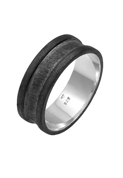 KUZZOI Ring  sort / sølv